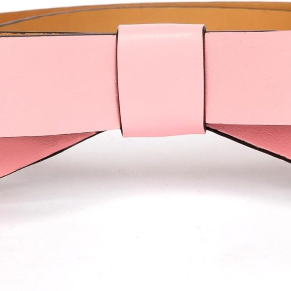 Women's Leather Bow Belt 0.75 Inch Adjustable Casual Formal Accessory